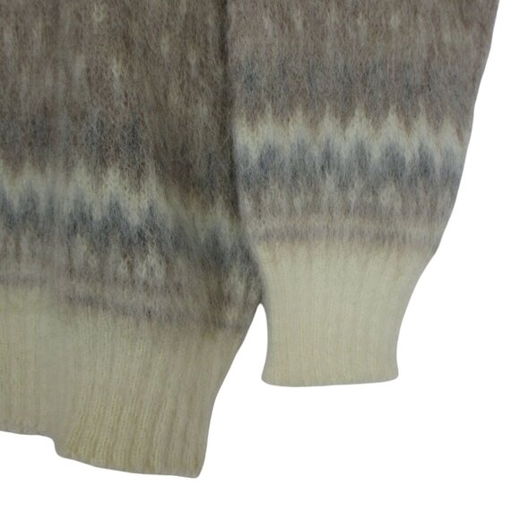 Icelandic by Ge-ka  Fair Isle Vintage Wool Crew Neck Sweater XL Made in England - Picture 4 of 7